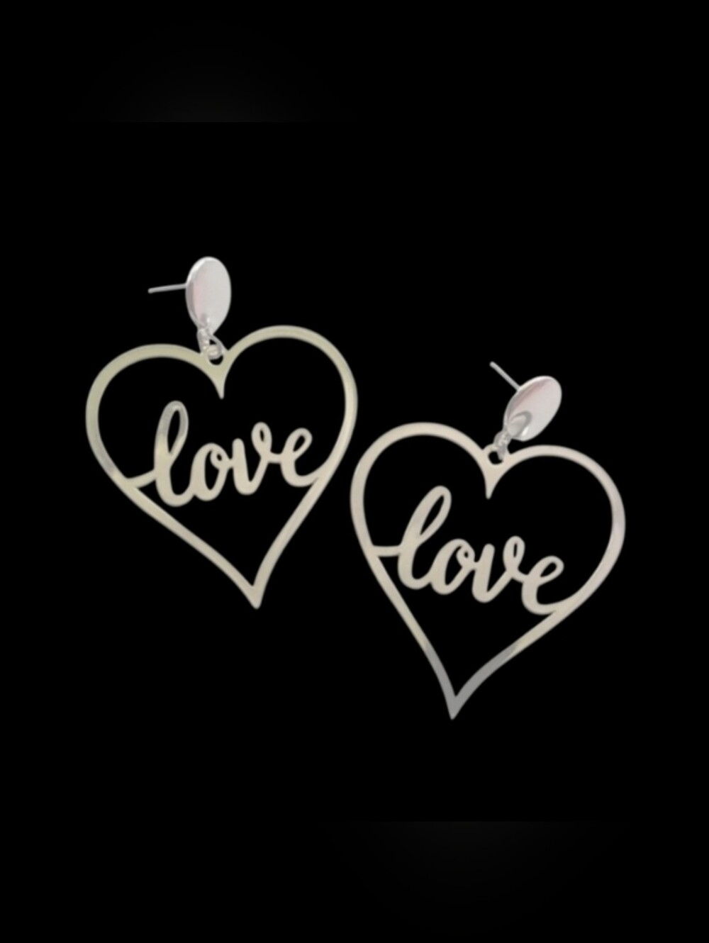 Heart Shaped "Love" Earrings